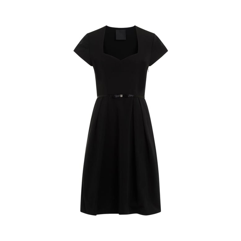 black taffetas mini dress by Selfnex