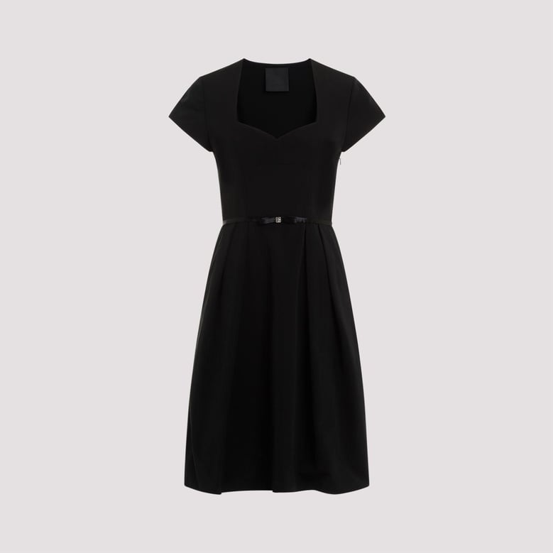 black taffetas mini dress by Selfnex