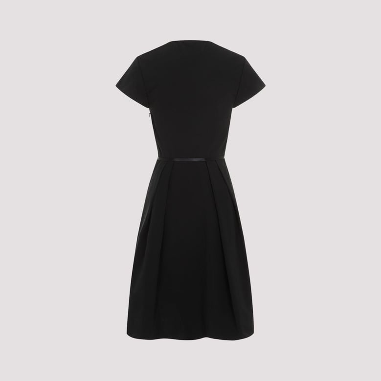 black taffetas mini dress by Selfnex