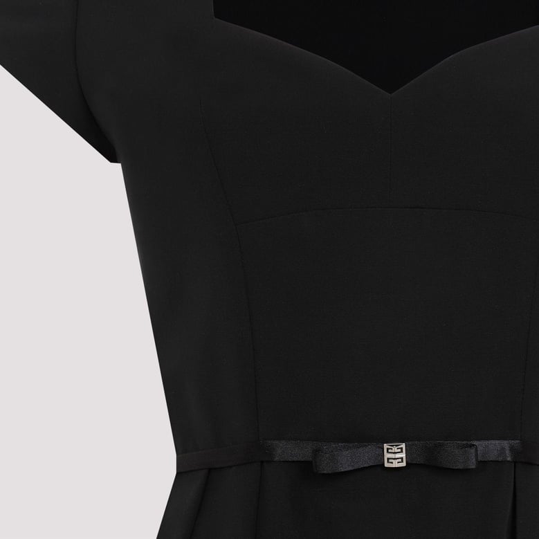black taffetas mini dress by Selfnex