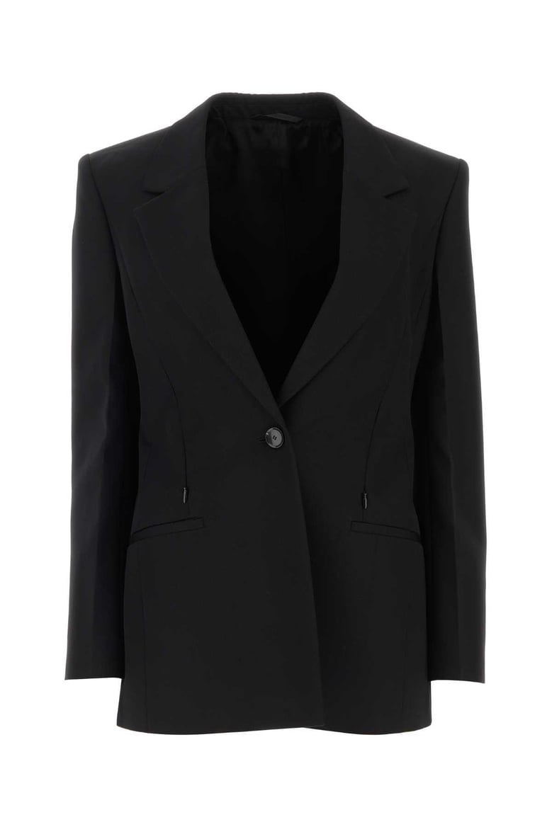 black wool blend blazer by Selfnex