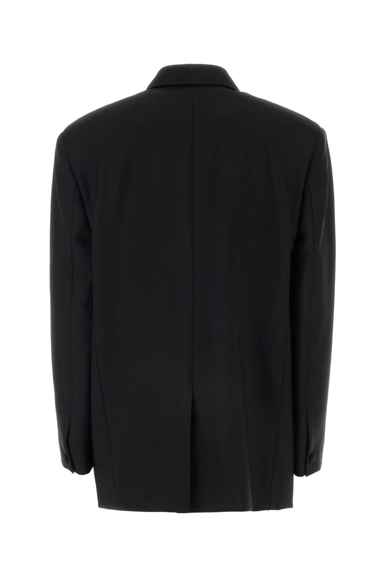 black wool blend oversize blazer by Selfnex