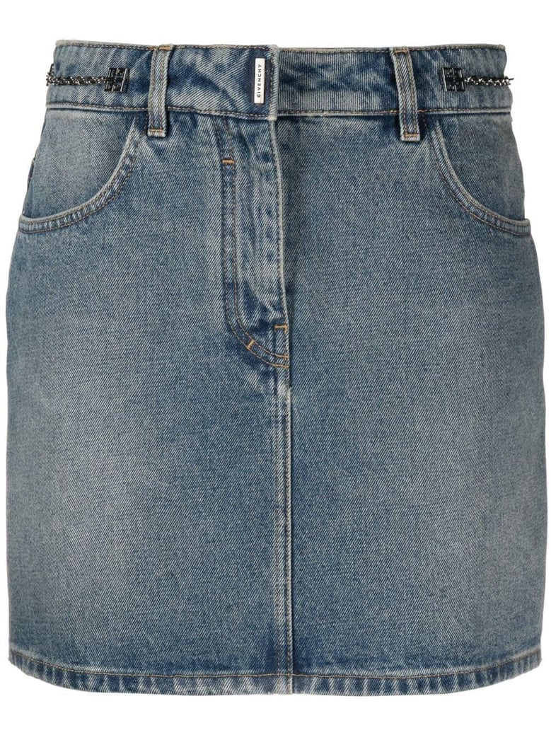 denim mini skirt by Selfnex