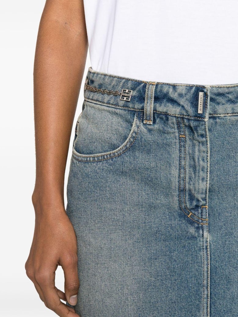 denim mini skirt by Selfnex