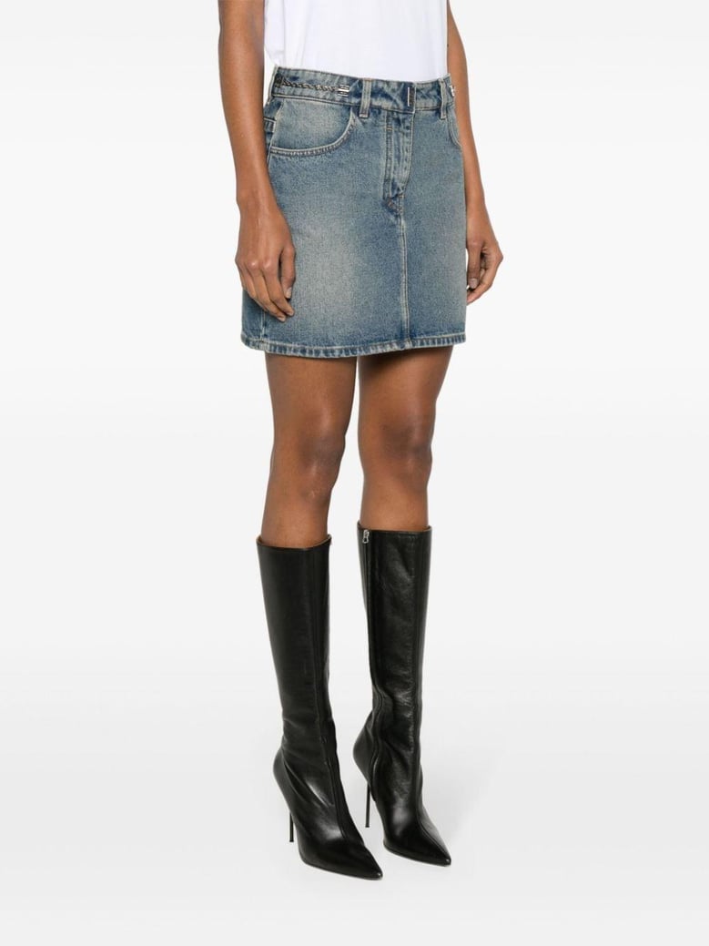 denim mini skirt by Selfnex