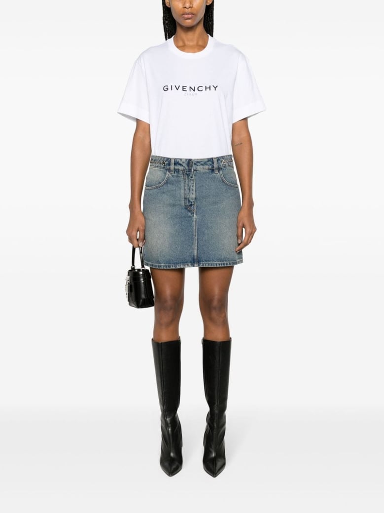 denim mini skirt by Selfnex