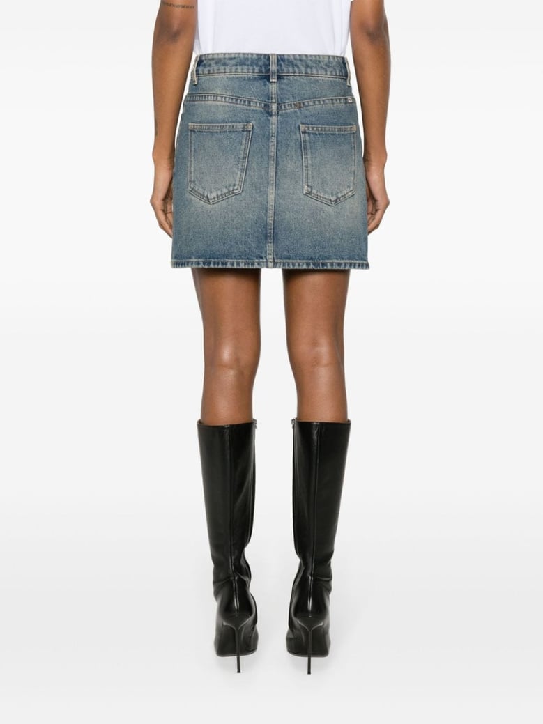 denim mini skirt by Selfnex