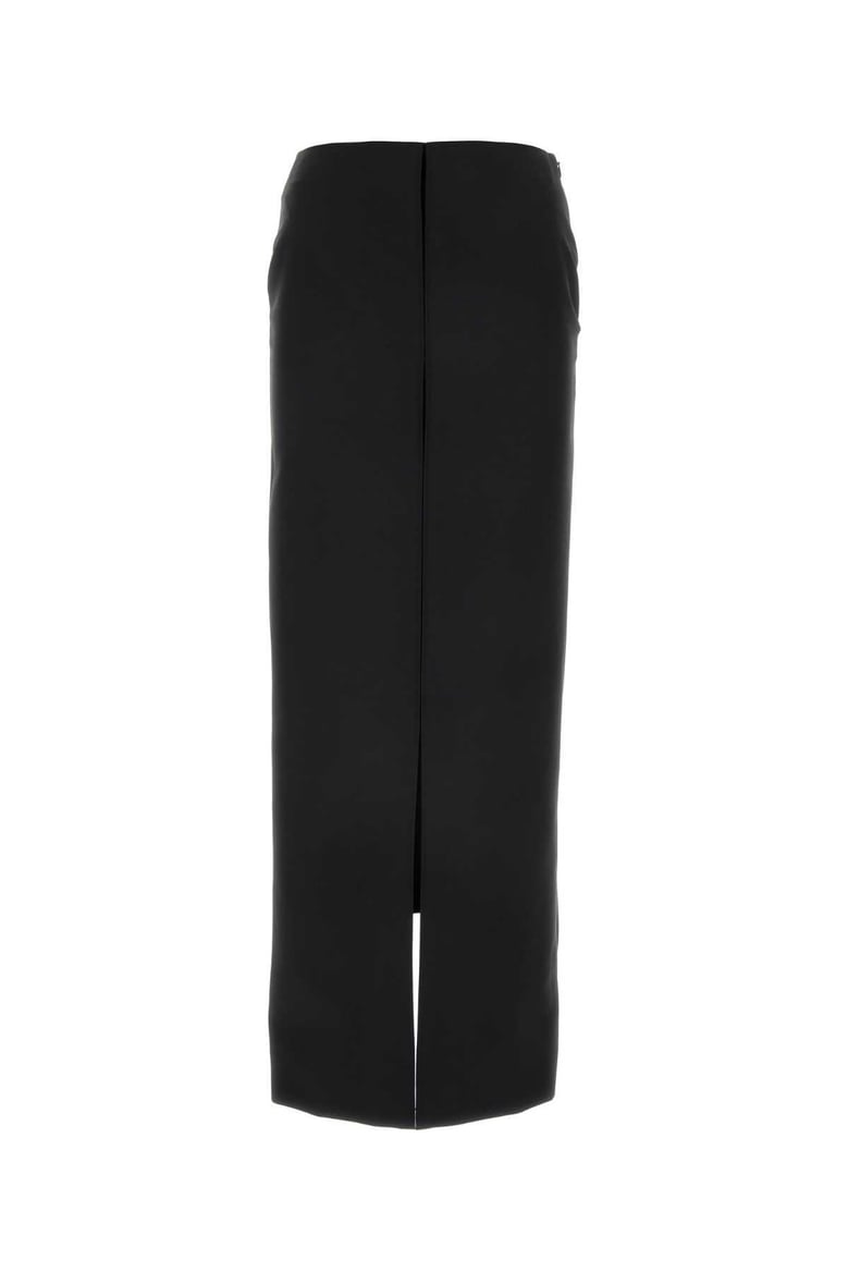 black wool blend skirt by Selfnex