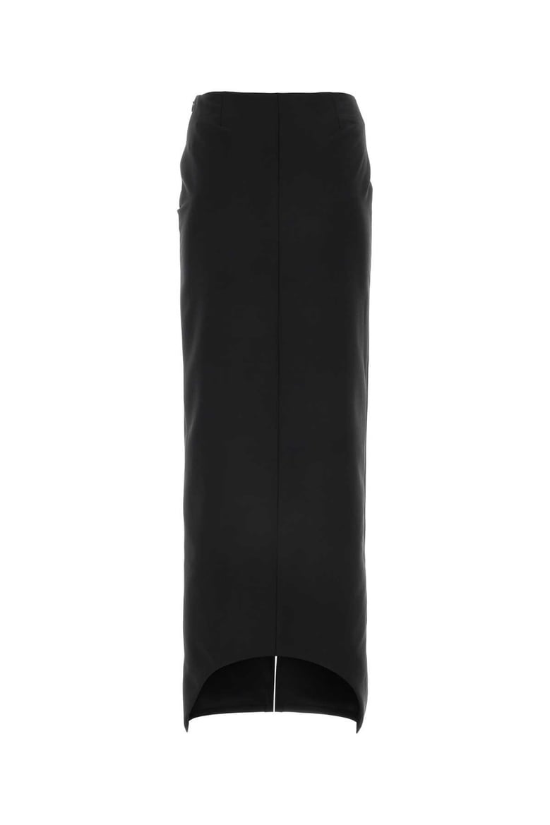 black wool blend skirt by Selfnex