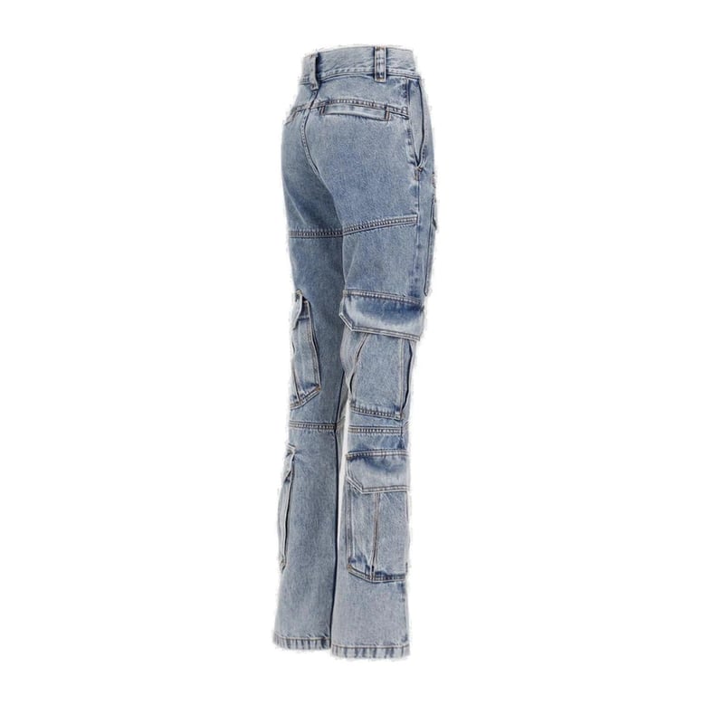 denim cargo jeans by Selfnex
