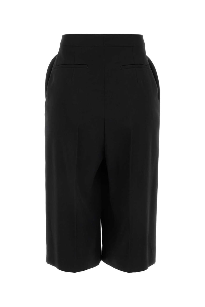 black wool bermuda shorts by Selfnex