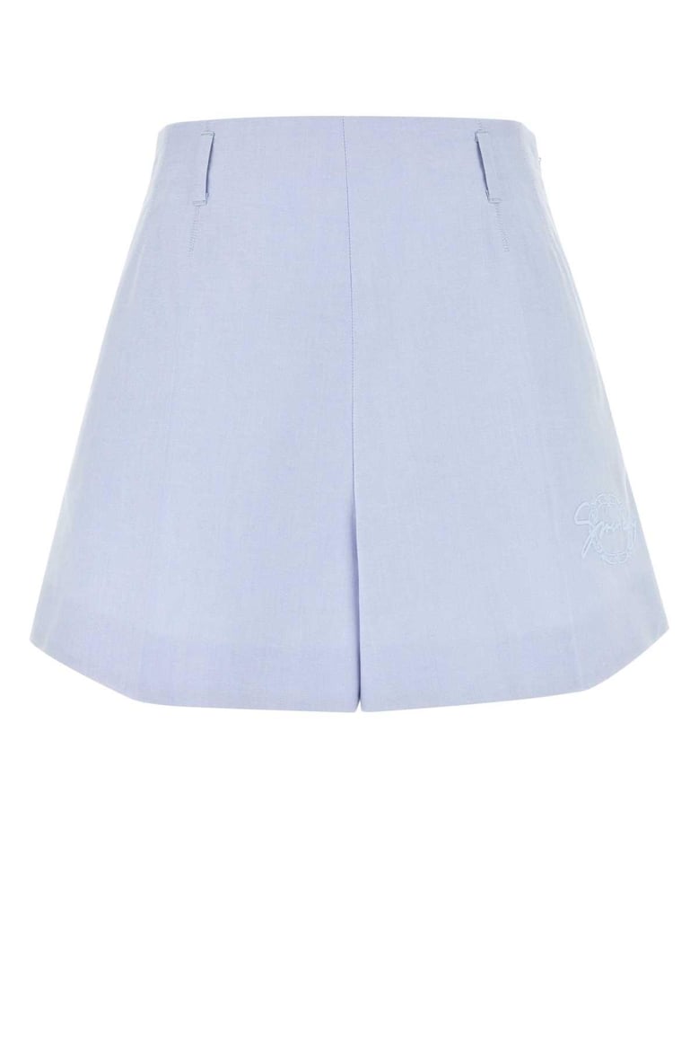 powder blue cotton shorts by Selfnex