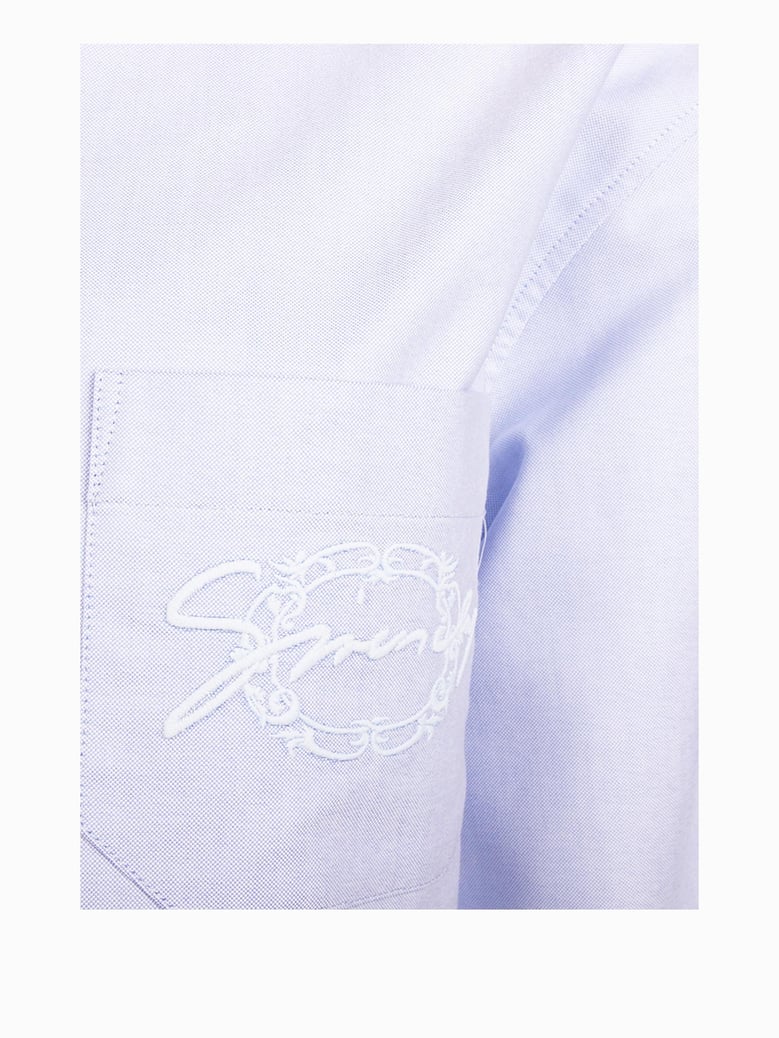 powder blue cotton shirt by Selfnex