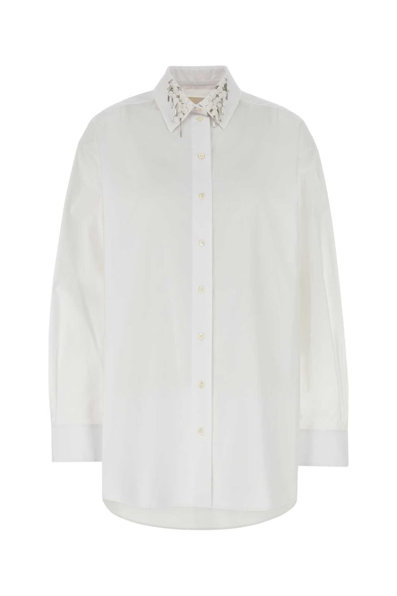 white poplin oversize shirt by Selfnex