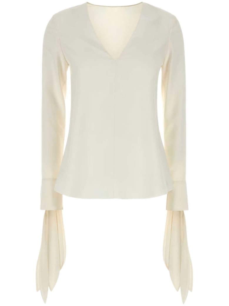 white silk blouse by Selfnex
