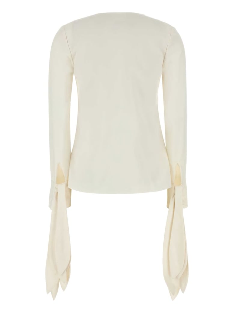 white silk blouse by Selfnex
