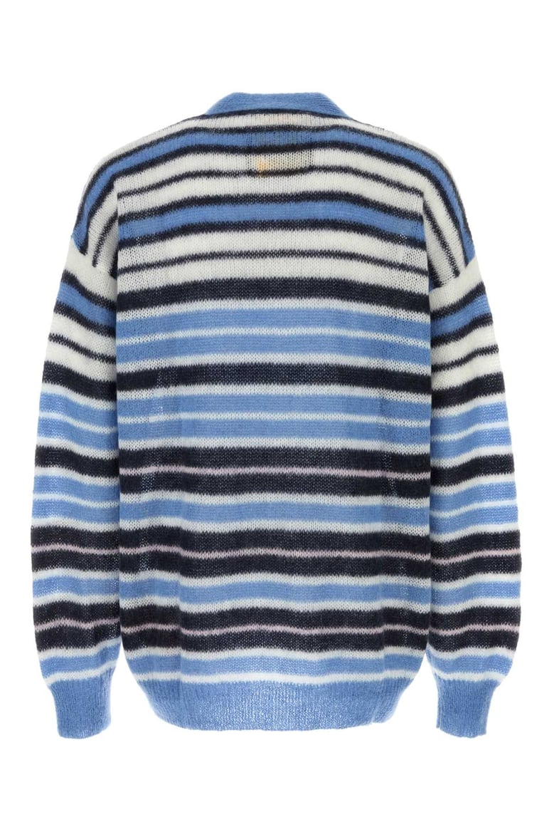 embroidered mohair blend cardigan by Selfnex