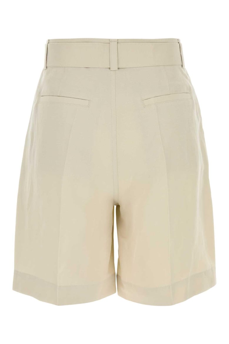 sand viscose blend shorts by Selfnex