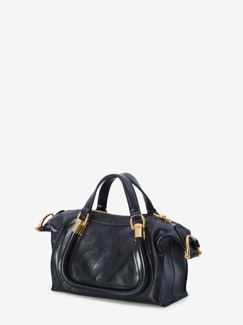 black leather paraty 24 handbag by Selfnex
