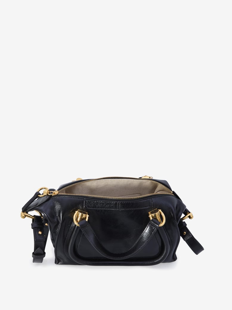 black leather paraty 24 handbag by Selfnex