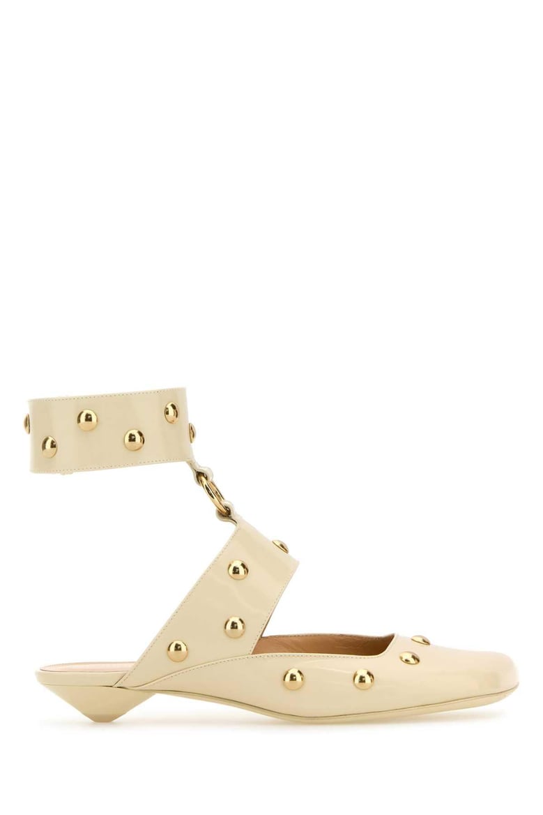 ivory leather jade sabot by Selfnex