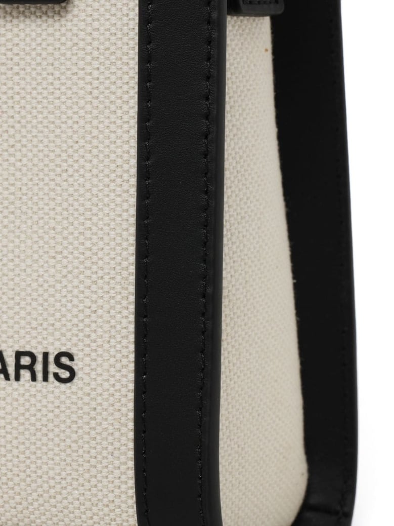two-tone canvas and leather camille 2 0 mini handbag by Selfnex