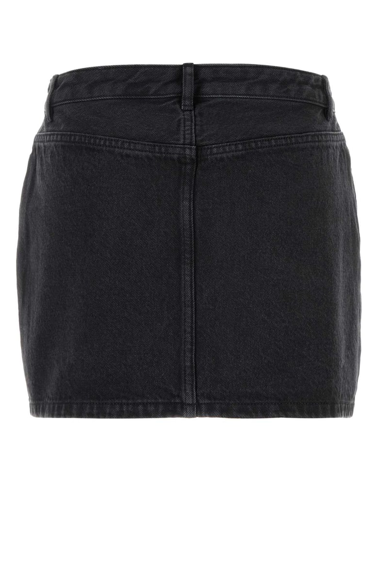 black denim mini skirt by Selfnex