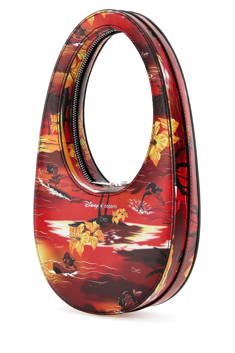 printed synthetic leather disney x coperni mini tropical swipe handbag by Selfnex