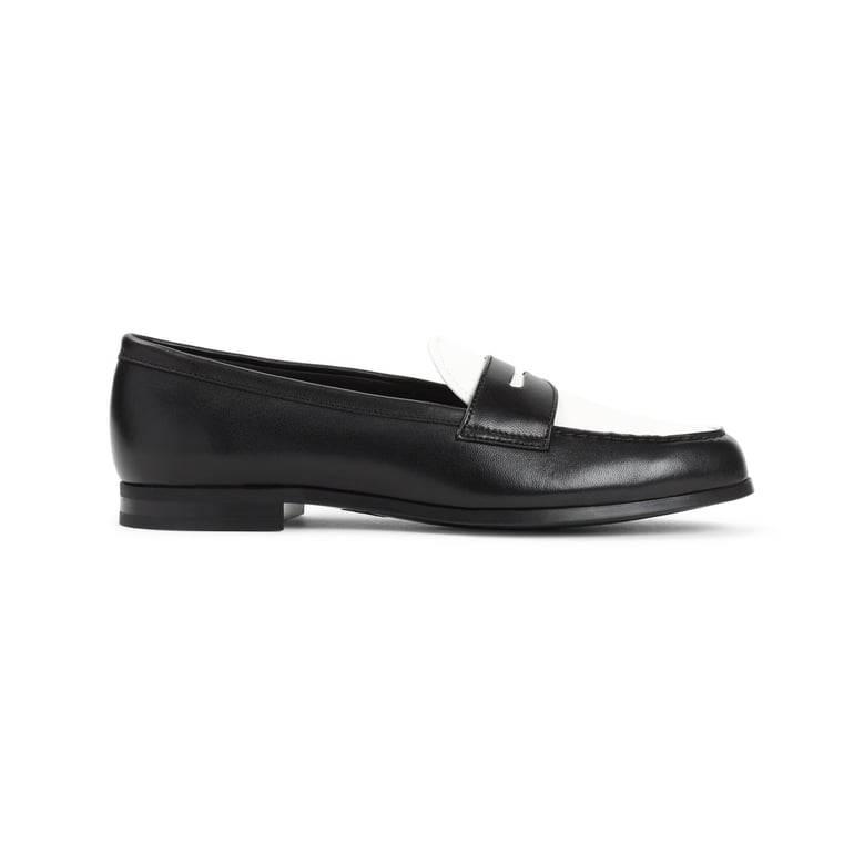 two-tone leather natale loafers by Selfnex