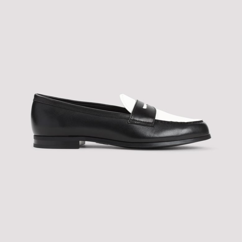 two-tone leather natale loafers by Selfnex