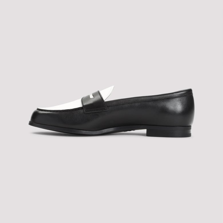 two-tone leather natale loafers by Selfnex