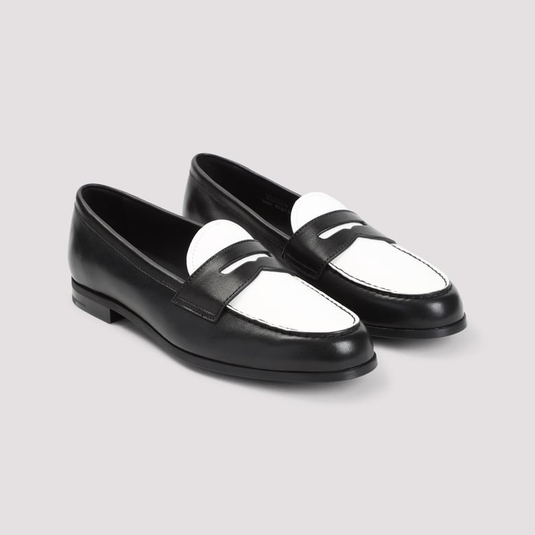 two-tone leather natale loafers by Selfnex