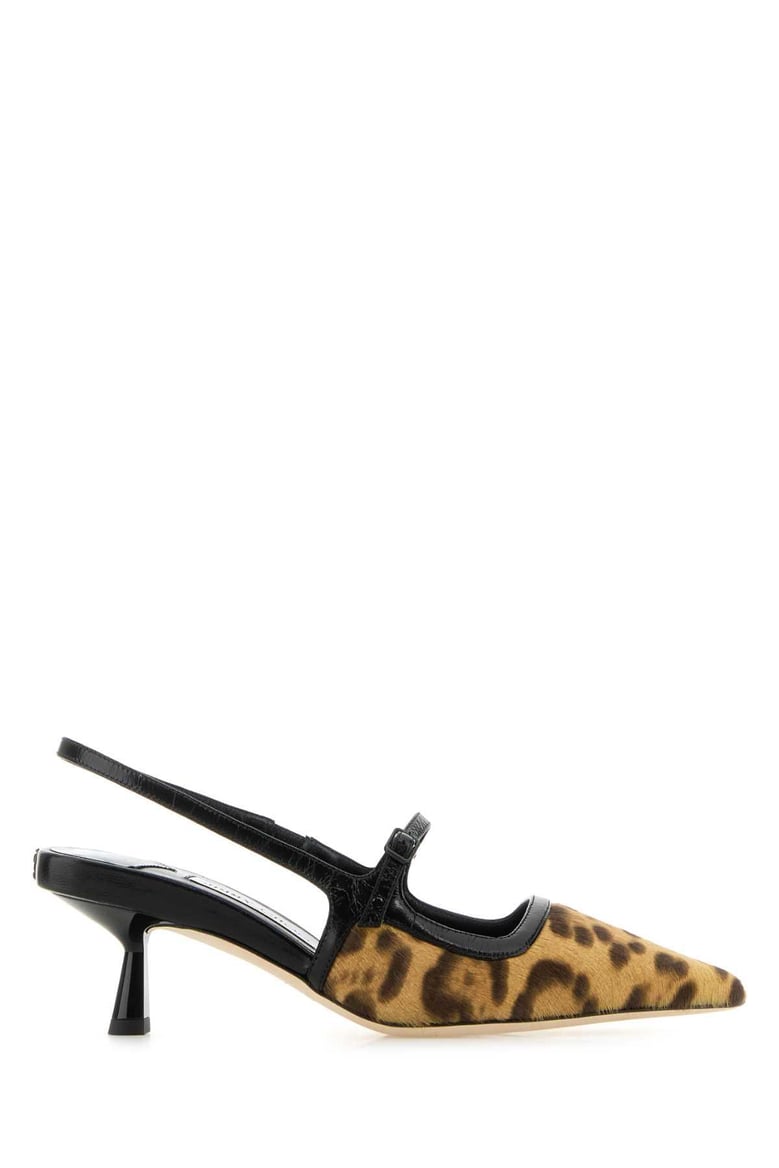 printed calf hair didi pumps by Selfnex