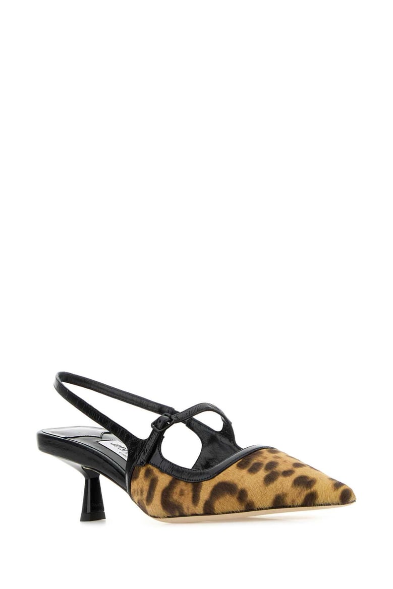 printed calf hair didi pumps by Selfnex
