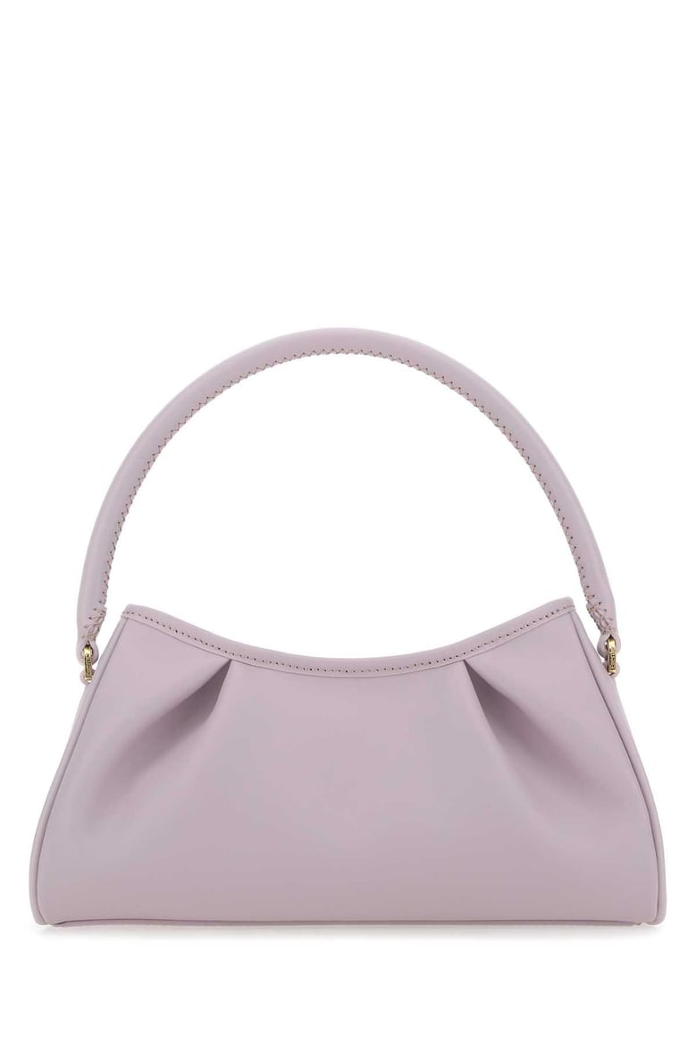 lilac leather dimple moon shoulder bag by Selfnex