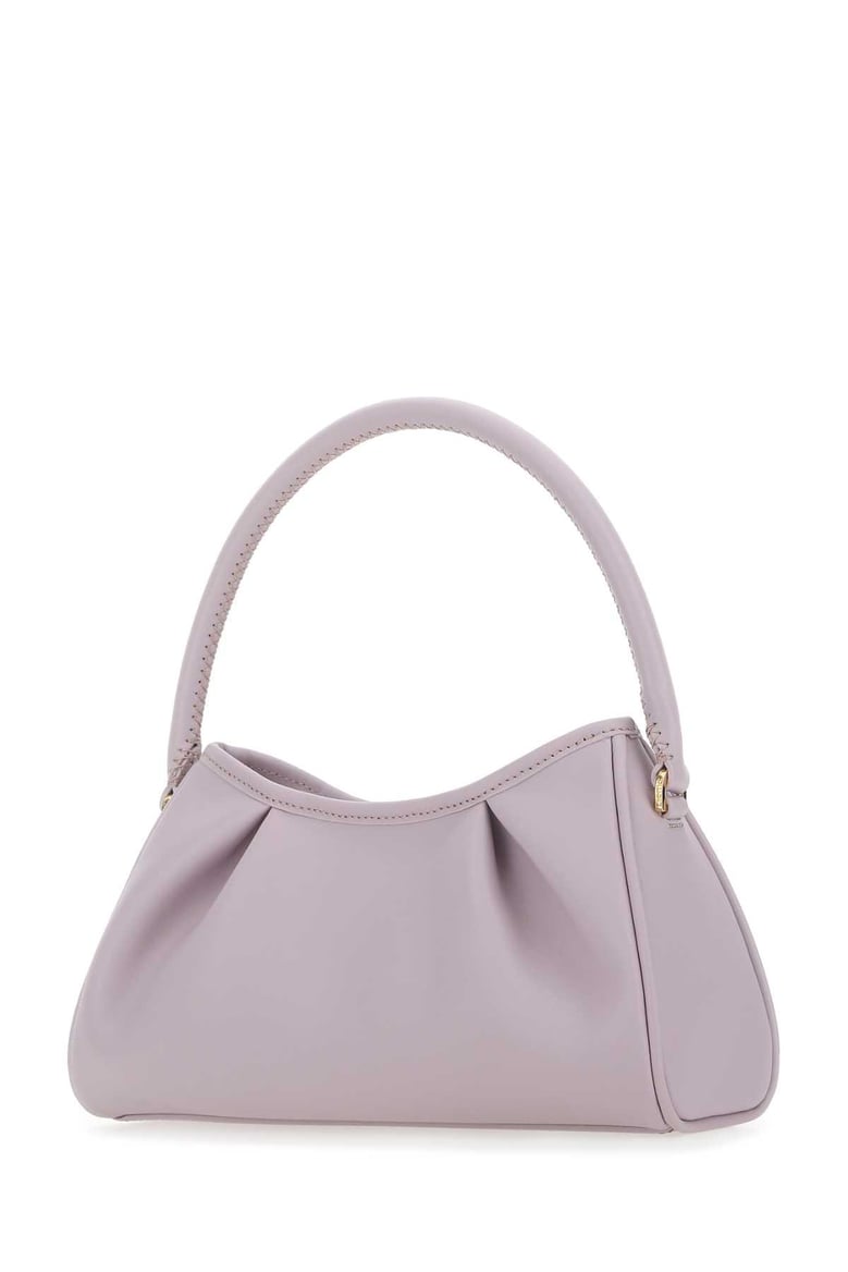 lilac leather dimple moon shoulder bag by Selfnex