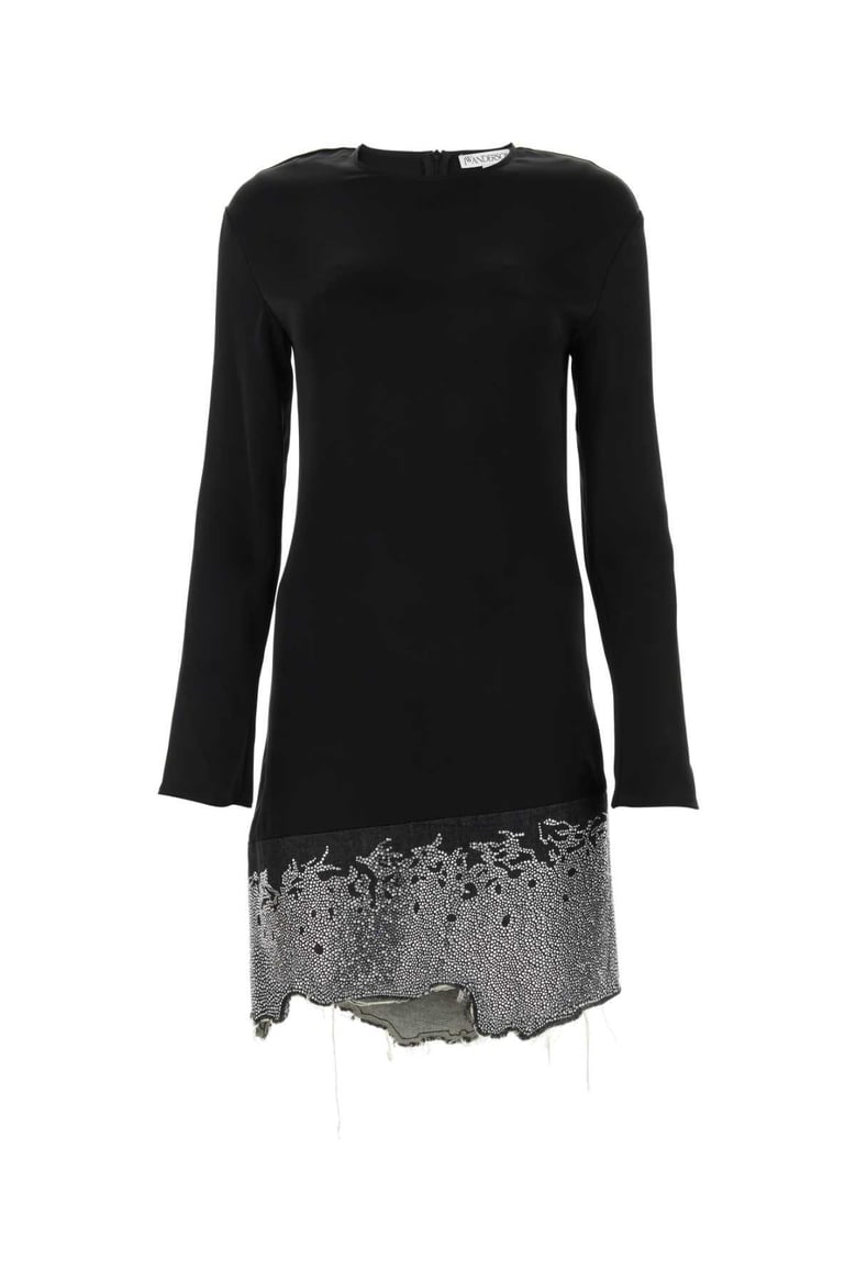 black triacetate blend dress by Selfnex