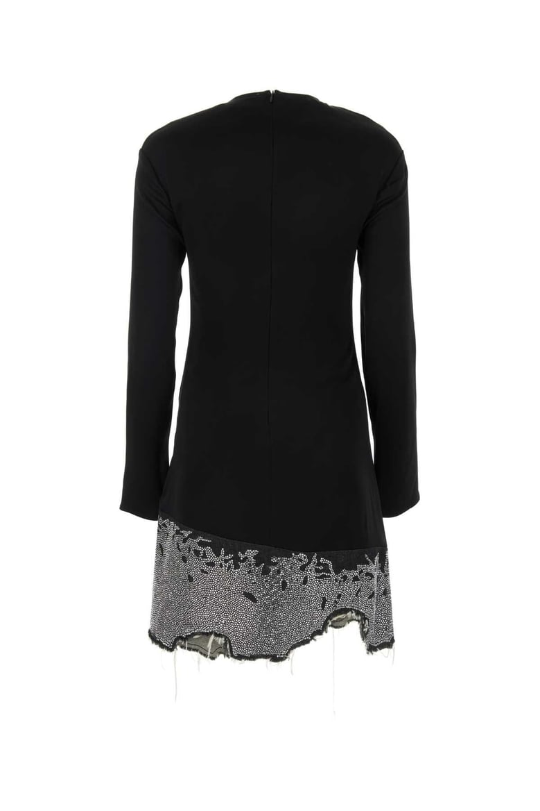 black triacetate blend dress by Selfnex