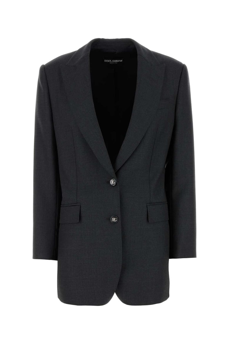 graphite wool blazer by Selfnex