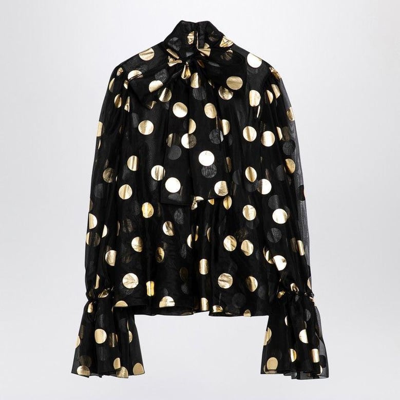 printed organza blouse by Selfnex