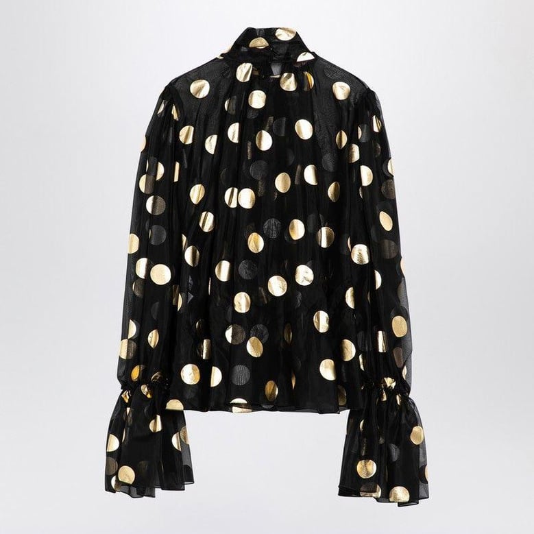 printed organza blouse by Selfnex
