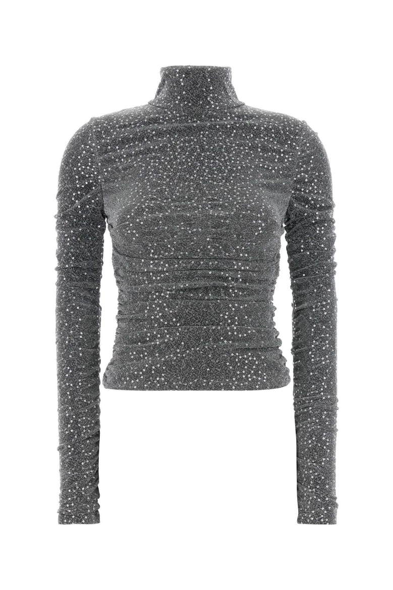 silver jersey top by Selfnex