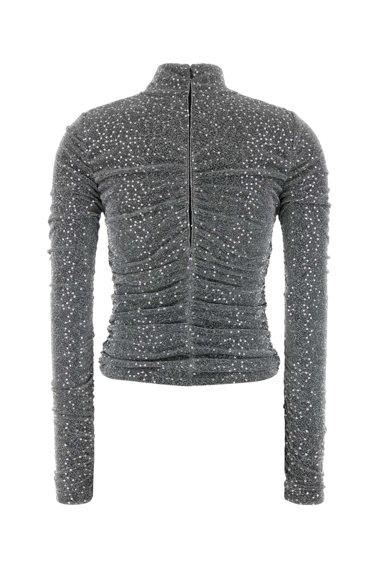 silver jersey top by Selfnex