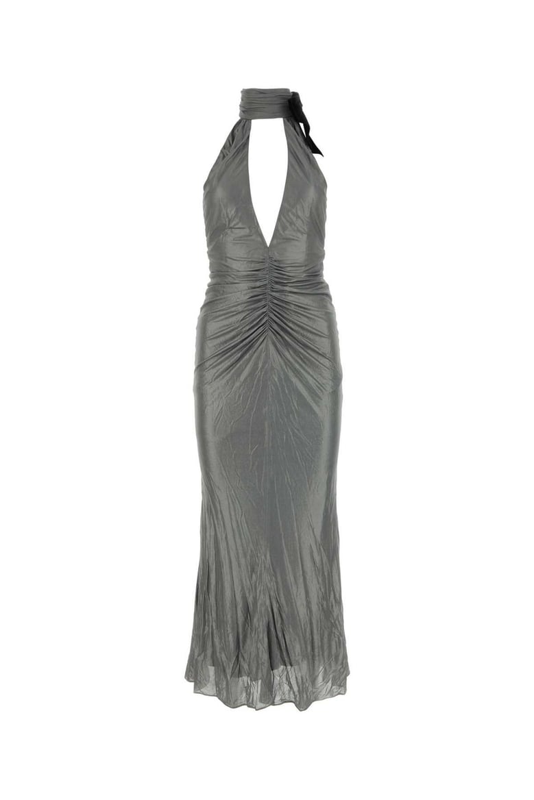 grey viscose dress by Selfnex