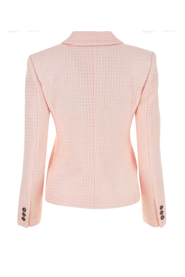 light pink tweed blazer by Selfnex