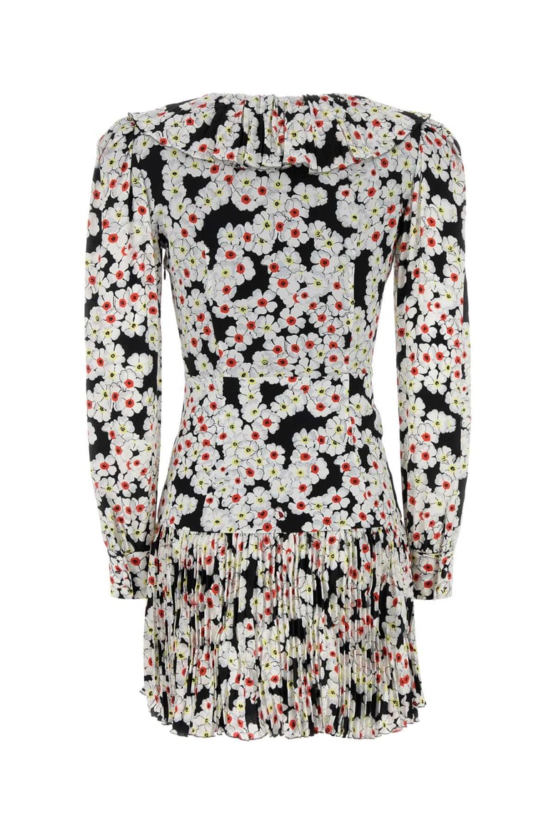 printed silk mini dress by Selfnex