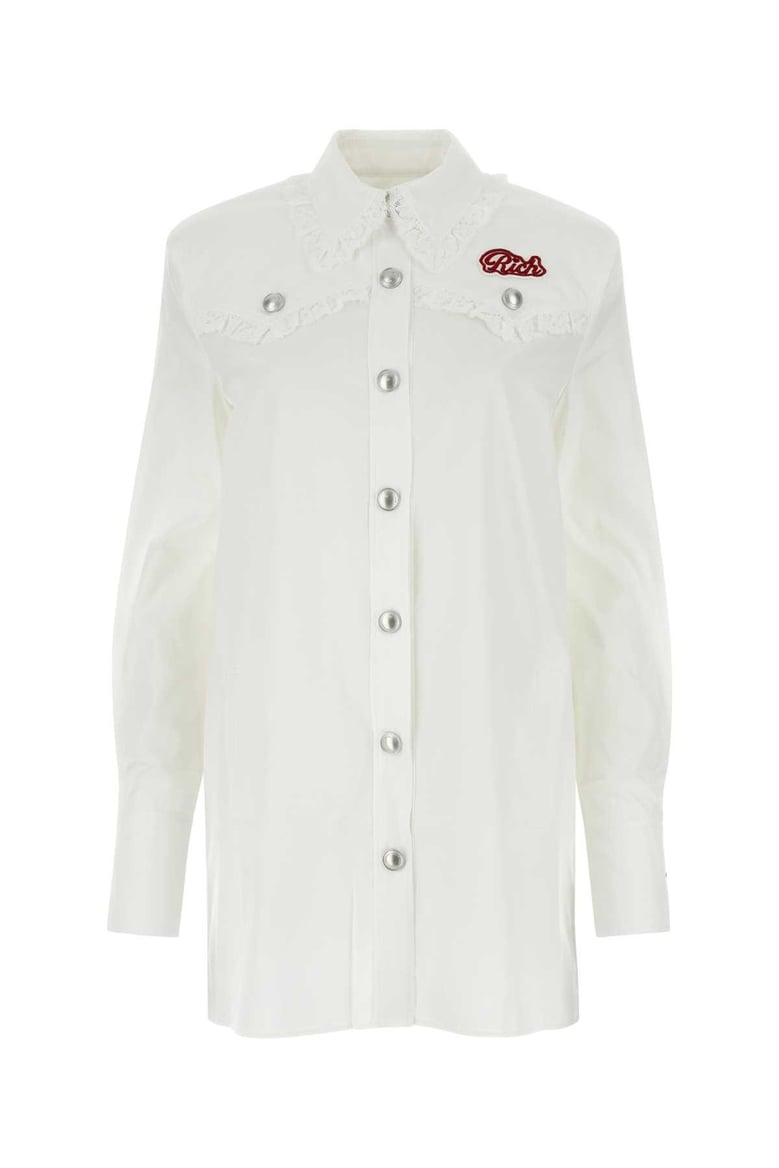 white poplin shirt dress by Selfnex