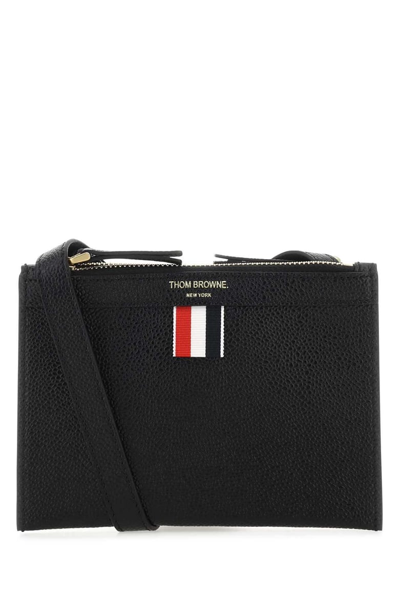 black leather mini document holder by Selfnex