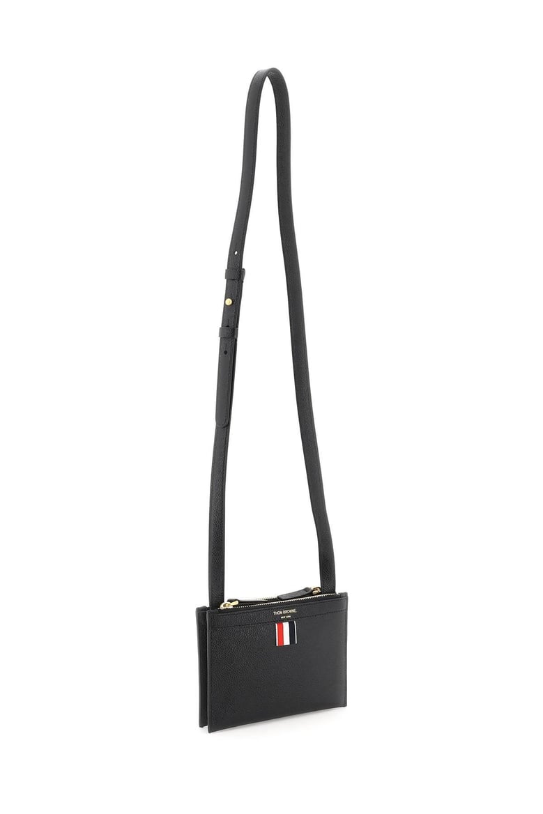 black leather mini document holder by Selfnex