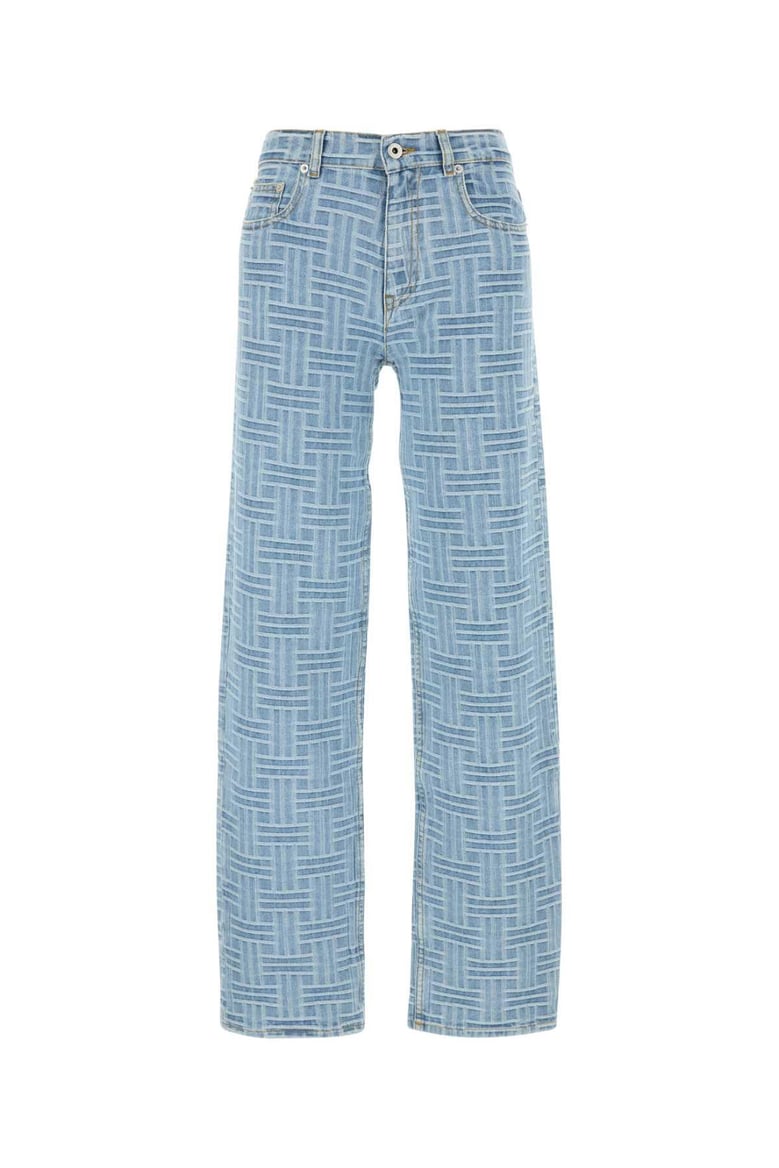 embroidered denim jeans by Selfnex